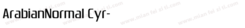 ArabianNormal Cyr字体转换